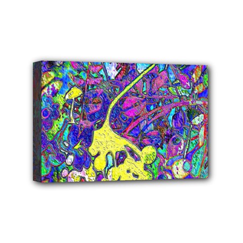 Vibrant Abstract Floral/rainbow Color Mini Canvas 6  X 4  (stretched) by dressshop