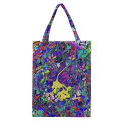 Vibrant Abstract Floral/rainbow Color Classic Tote Bag by dressshop