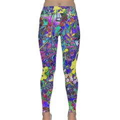 Vibrant Abstract Floral/rainbow Color Classic Yoga Leggings by dressshop