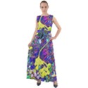 vibrant abstract floral/rainbow color Chiffon Mesh Boho Maxi Dress View1