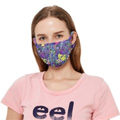 Vibrant Abstract Floral/rainbow Color Crease Cloth Face Mask (adult) by dressshop