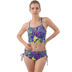 Vibrant Abstract Floral/rainbow Color Mini Tank Bikini Set by dressshop