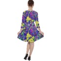 vibrant abstract floral/rainbow color Ruffle Dress View2