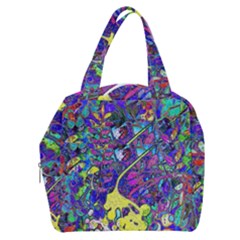 Vibrant Abstract Floral/rainbow Color Boxy Hand Bag by dressshop