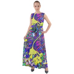 Vibrant Abstract Floral/rainbow Color Chiffon Mesh Boho Maxi Dress by dressshop