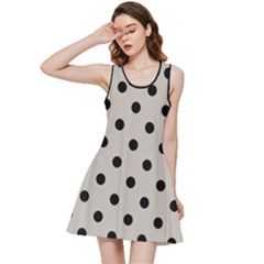 Large Black Polka Dots On Pale Grey - Inside Out Racerback Dress by FashionLane