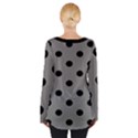 Large Black Polka Dots On Trout Grey - Tie Up Tee View2