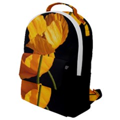 Yellow Poppies Flap Pocket Backpack (small) by Audy