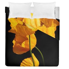 Yellow Poppies Duvet Cover Double Side (queen Size) by Audy