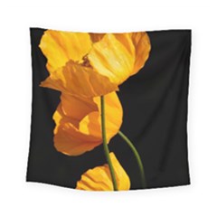 Yellow Poppies Square Tapestry (small) by Audy