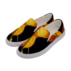 Yellow Poppies Women s Canvas Slip Ons by Audy
