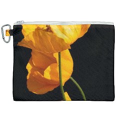 Yellow Poppies Canvas Cosmetic Bag (xxl) by Audy