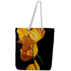 Yellow Poppies Full Print Rope Handle Tote (large) by Audy