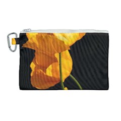 Yellow Poppies Canvas Cosmetic Bag (large) by Audy