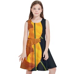 Yellow Poppies Kids  Skater Dress by Audy