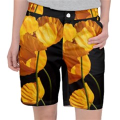 Yellow Poppies Pocket Shorts