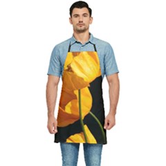 Yellow Poppies Kitchen Apron by Audy