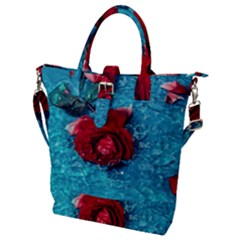 Red Roses In Water Buckle Top Tote Bag by Audy