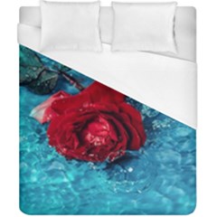Red Roses In Water Duvet Cover (california King Size) by Audy