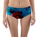 Red Roses In Water Reversible Mid-Waist Bikini Bottoms View1