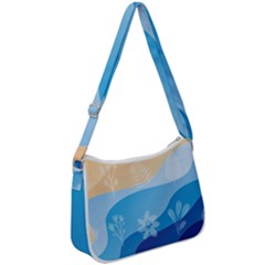 Flower Branch Corolla Wreath Lease Zip Up Shoulder Bag