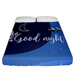 Background Good Night Fitted Sheet (king Size)