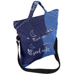 Background Good Night Fold Over Handle Tote Bag