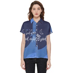 Background Good Night Short Sleeve Pocket Shirt