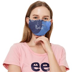Background Good Night Fitted Cloth Face Mask (adult) by Mariart
