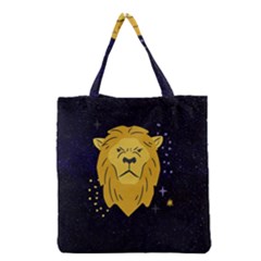Zodiak Leo Lion Horoscope Sign Star Grocery Tote Bag by Alisyart