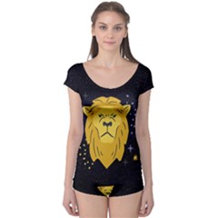 Zodiak Leo Lion Horoscope Sign Star Boyleg Leotard 