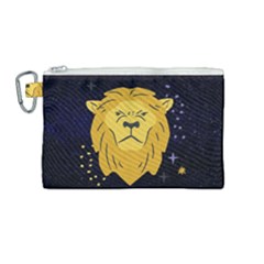 Zodiak Leo Lion Horoscope Sign Star Canvas Cosmetic Bag (medium) by Alisyart