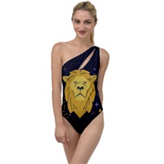 Zodiak Leo Lion Horoscope Sign Star To One Side Swimsuit