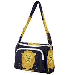 Zodiak Leo Lion Horoscope Sign Star Front Pocket Crossbody Bag by Alisyart