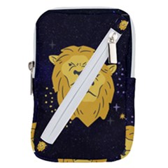 Zodiak Leo Lion Horoscope Sign Star Belt Pouch Bag (small) by Alisyart