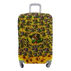 Lizards In Love In The Land Of Flowers Luggage Cover (small) by pepitasart