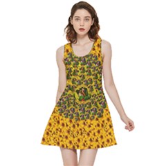 Lizards In Love In The Land Of Flowers Inside Out Reversible Sleeveless Dress