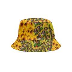 Lizards In Love In The Land Of Flowers Inside Out Bucket Hat (kids) by pepitasart