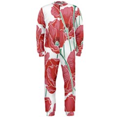 Red Poppy Flowers Onepiece Jumpsuit (men)  by goljakoff