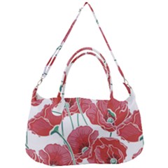 Red Poppy Flowers Removal Strap Handbag by goljakoff