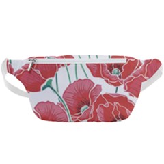 Red Poppy Flowers Waist Bag  by goljakoff