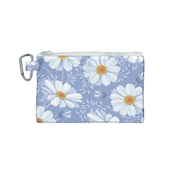 Chamomile Flower Canvas Cosmetic Bag (small) by goljakoff