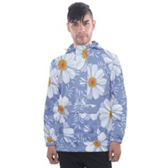 Chamomile Flower Men s Front Pocket Pullover Windbreaker by goljakoff