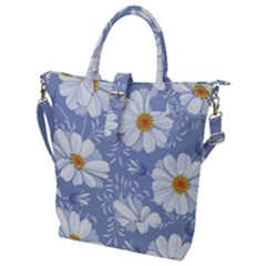 Chamomile Flower Buckle Top Tote Bag by goljakoff