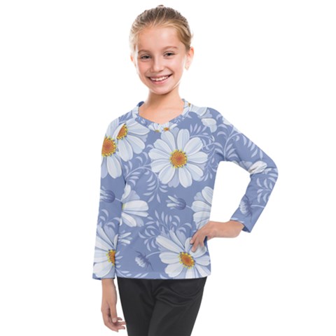 Chamomile Flower Kids  Long Mesh Tee by goljakoff