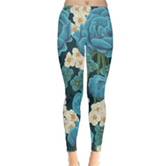 Blue Roses Leggings  by goljakoff