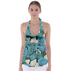 Blue Roses Babydoll Tankini Top by goljakoff