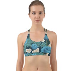 Blue Roses Back Web Sports Bra by goljakoff