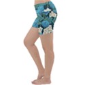 Blue roses Lightweight Velour Yoga Shorts View2