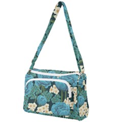 Blue Roses Front Pocket Crossbody Bag by goljakoff